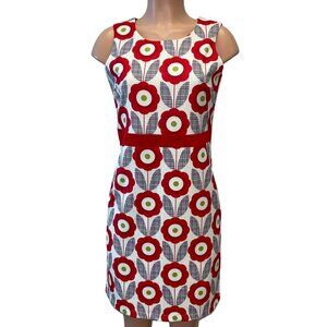 244. Hippocampe Retro Floral Dress Red EU 36 US 4